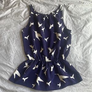 Paper Crane Peplum Tank Top